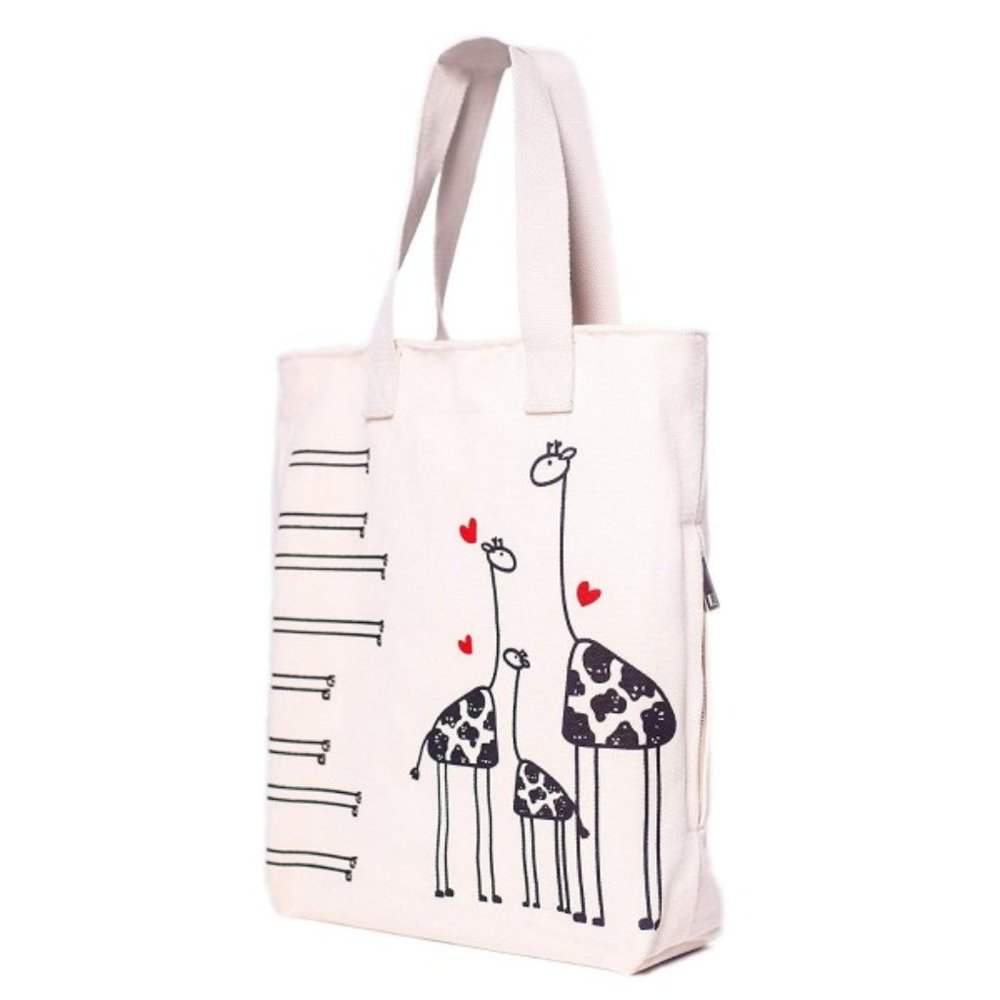 Giraffe Canvas Multi Pocket Machine Washable Bag - image 1